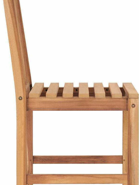 Outdoor-Stuhl Hölzernes Teak 2Stück 50x53x90εκ.