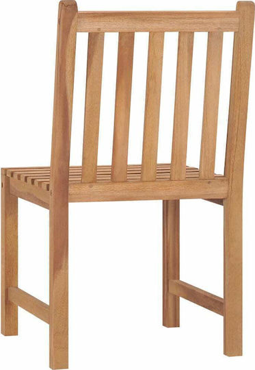 Καρέκλα Εξωτερικού Χώρου Ξύλινη Teak 2τμχ 50x53x90εκ.