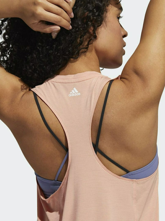 3 Stripes Bluza Damă Fără Mâneci Portocalie