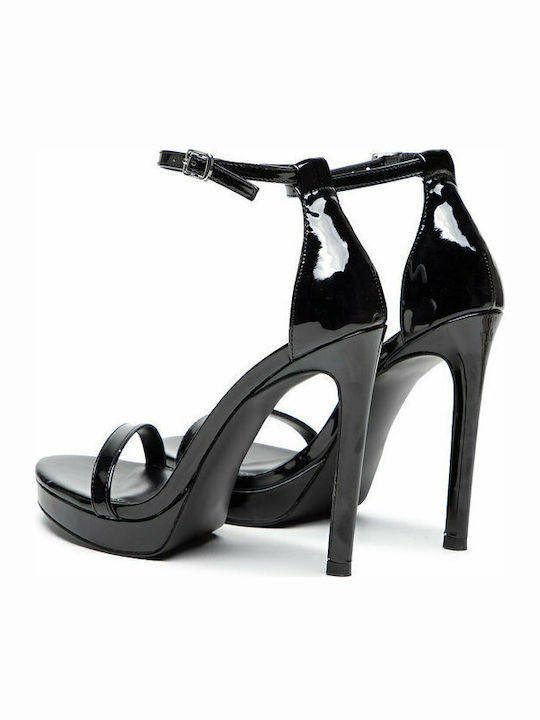 Milano Sandals from Patent Leather Black
