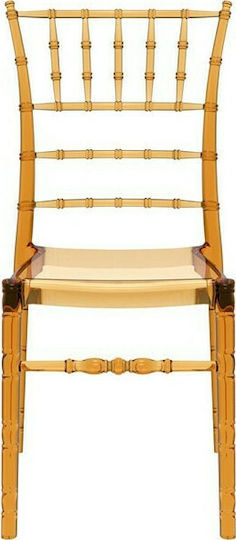Scaun de catering Polipropilenă Chiaviari Chihlimbar transparent 4buc 45x51x91cm