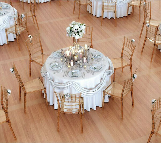 Scaun de catering Polipropilenă Chiaviari Chihlimbar transparent 4buc 45x51x91cm