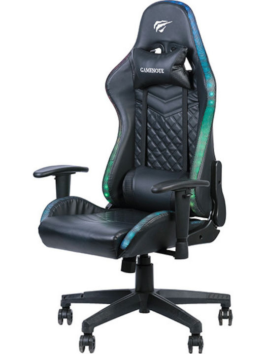 Havit GC927 Καρέκλα Gaming Δερματίνης με Ρυθμιζόμενα Μπράτσα και RGB Φωτισμό Μαύρη