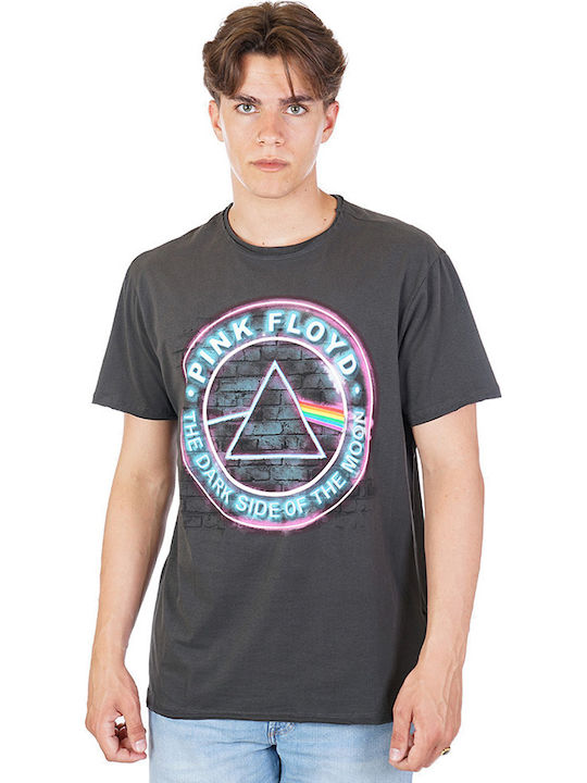 Amplified Pink Floyd Neon Dark Side T-shirt Μαύρο-Γκρι
