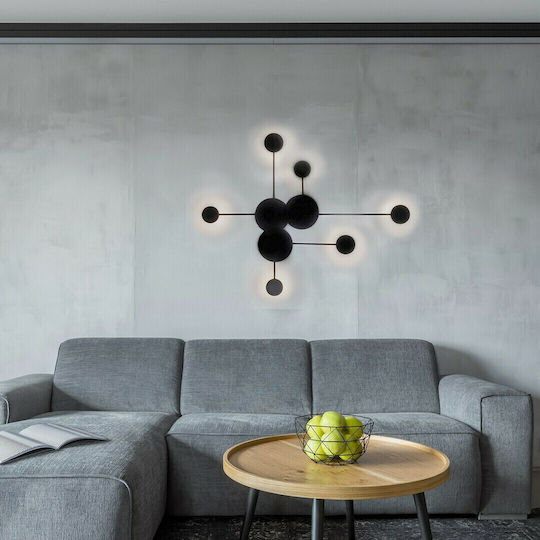 Rabalux Amadeo Modern Lamp Wall with Integrated LED and Natural White Light Black 96cm