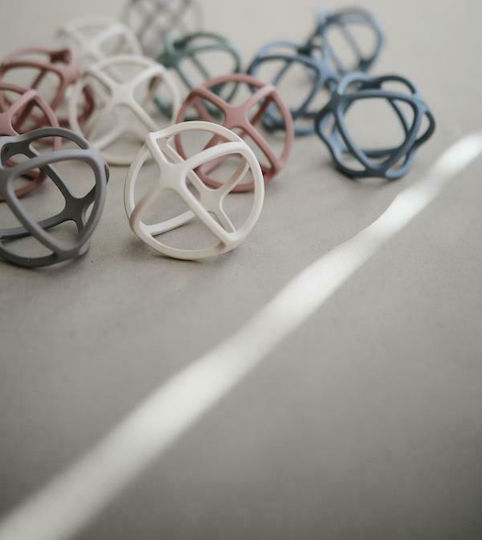 Mushie Ball Teething Ring from Silicone for 0 m+