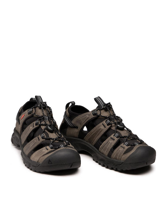 Sandal Targhee Iii Δερμάτινα Ανδρικά Σανδάλια σε Γκρι Χρώμα