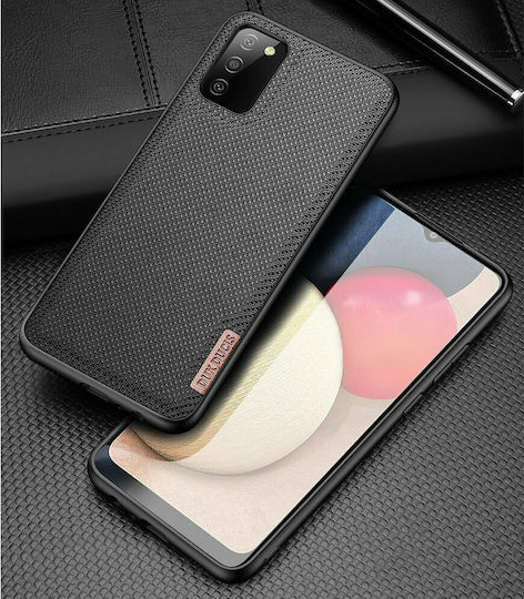 Dux Ducis Fino Back Cover Silicone / Fabric Black (Galaxy A02s)