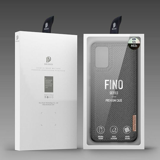 Dux Ducis Fino Back Cover Silicone / Fabric Black (Galaxy A02s)