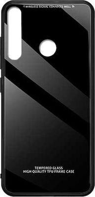 Forcell Glass TPU Umschlag Rückseite Silikon Schwarz (Huawei P40 Lite E)