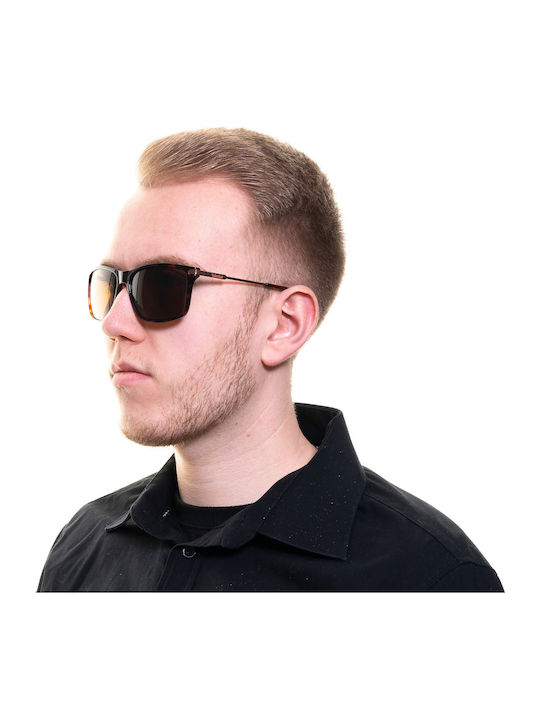 Timberland Men's Sunglasses with Brown Tartaruga Frame and Brown Lens TB7177 52E
