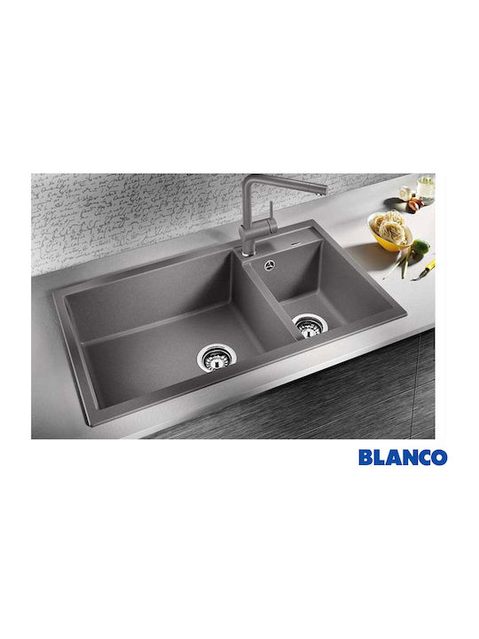 Blanco Metra 9 515050 Drop-In Sink Left Synthetic Granite W86xD50cm Coffee