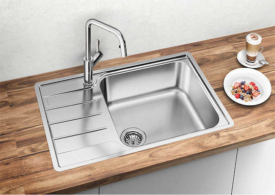Blanco Lemis XL 6 S-IF Compact Ένθετος Inox Brushed Μ78xΠ45cm Ασημί