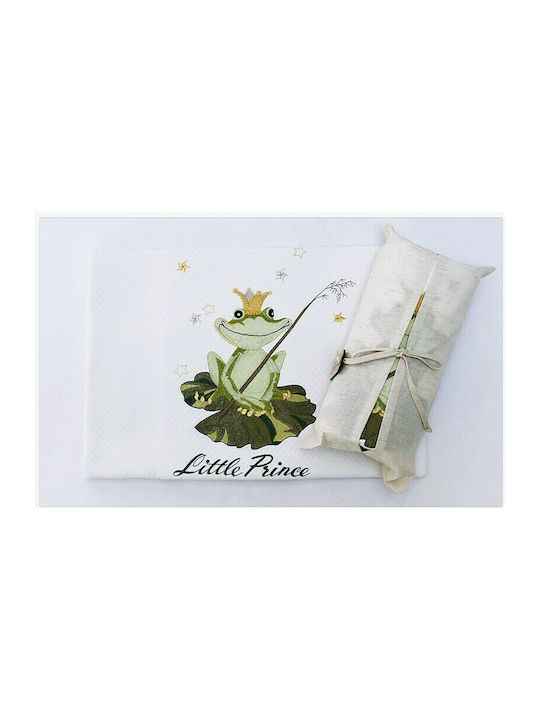 Raison D' Etre Blanket Cot Prince Charming Waffle White 120x160cm