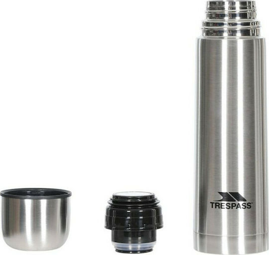 Trespass Thirst 50 X Bottle Thermos Stainless Steel 500ml Silver with Cap-Cup