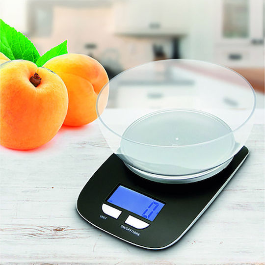 Gem Ψηφιακή Ζυγαριά Κουζίνας με Κάδο έως 5kg Μαύρη