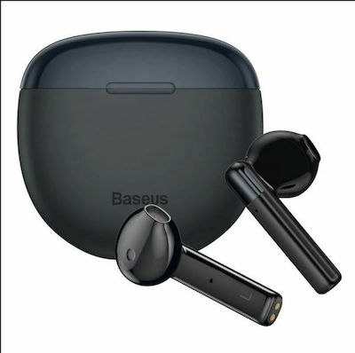 Baseus Encok W2 Căști pentru urechi Bluetooth Handsfree Căști cu rezistență la transpirație și husă de încărcare Negră