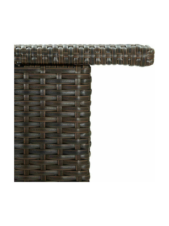 Outdoor Bar Free Standing Rattan Table Brown 120x55x110cm