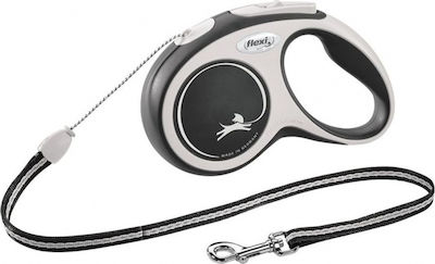 Flexi Foldable Dog Leash/Lead Strap Comfort XS (White/Black) in Black color 8m up to 50kg