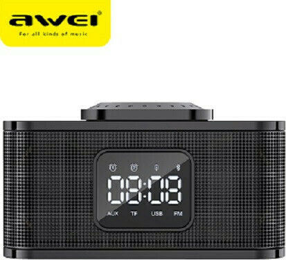 Awei Y332 Bluetooth Speaker 10W with Radio and Battery Life up to 12 hours Black