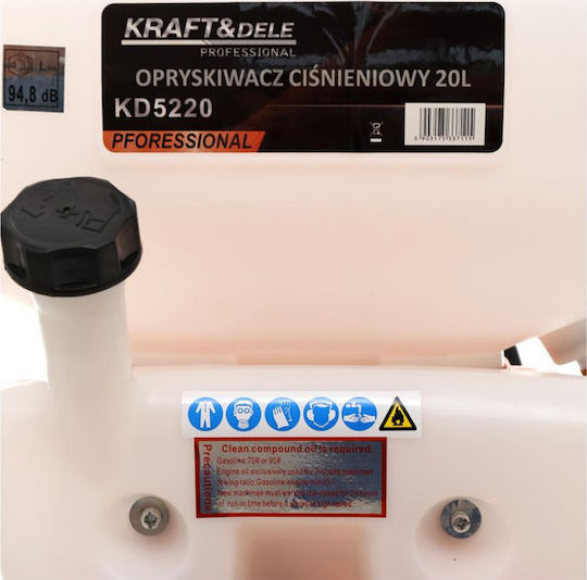 Kraft & Dele Ψεκαστήρας Πλάτης Βενζινοκίνητος 2.9hp με Χωρητικότητα 20lt