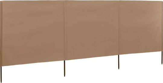vidaXL Stoffzaunpaneel in Braun Farbe 1.6x4.0m