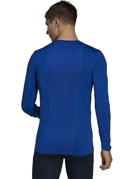 Adidas Men's Athletic Long Sleeve Blouse Blue