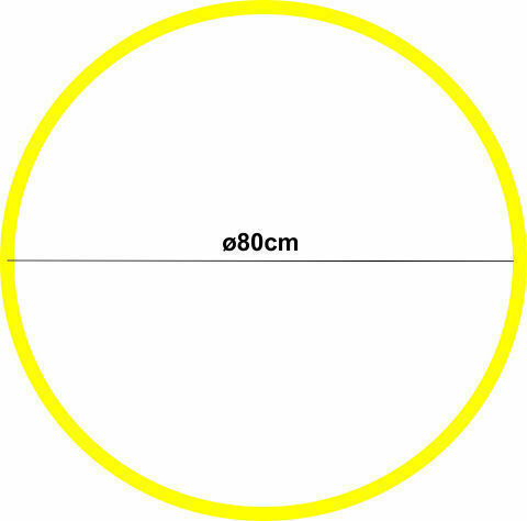 Reinhart Στεφάνι Ρυθμικής με Διάμετρο 80cm Κίτρινο