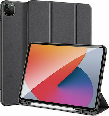 Dux Ducis Domo Flip Cover Piele artificială / Silicon Negru (iPad Pro 2021 12.9")