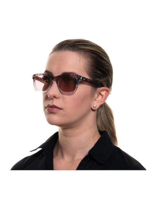Emilio Pucci Damentaschen Sonnenbrillen mit Mehrfarbigem Horn umrandetem Rahmen und Verlaufsfarbe Gläser EP0054 27Z