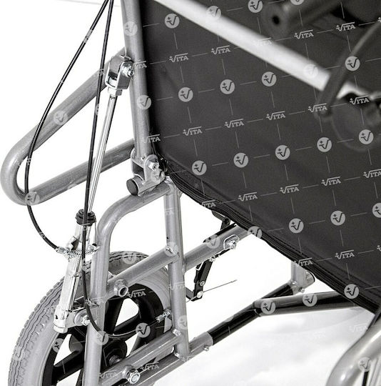 Vita Orthopaedics VT509 Rollstuhl Klappbar Besondere Art Mit Rückenlehne Rollstuhl Recliner Transit mit WC 44cm 09-2-112