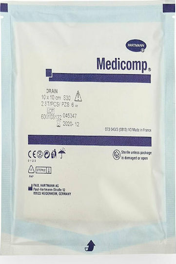 Hartmann Medicomp Drain Tracheostomy Pad Sterile 6ply 2x25pcs 10x10cm 4215352 2pcs