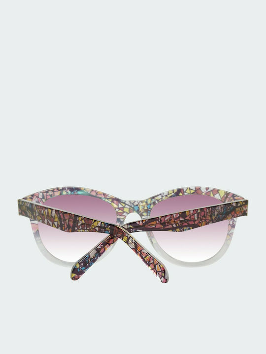 Emilio Pucci Women's Sunglasses with Multicolour Horn-Rimmed Frame and Gradient Lenses