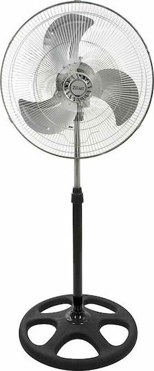 Zilan Πολυμορφικός Ανεμιστήρας 55W Διαμέτρου 45.8cm Ασημί