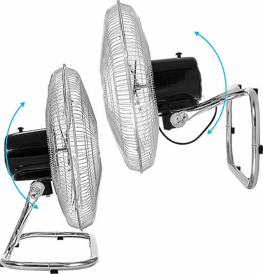 Zilan Πολυμορφικός Ανεμιστήρας 55W Διαμέτρου 45.8cm Ασημί