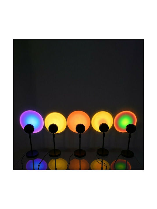 GloboStar Rainbow Blue 180° Dekorative Lampe Sonnenuntergang Schwarz