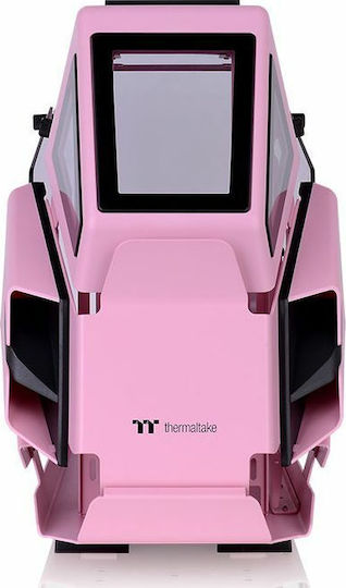 Thermaltake AH T200 Гейминг Micro Tower Компютърна кутия със странично прозорче Розов