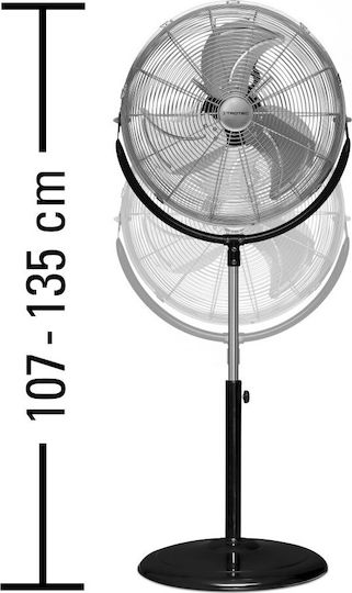 Trotec TVM 18 S Pedestal Fan 100W 45cm Diameter Silver