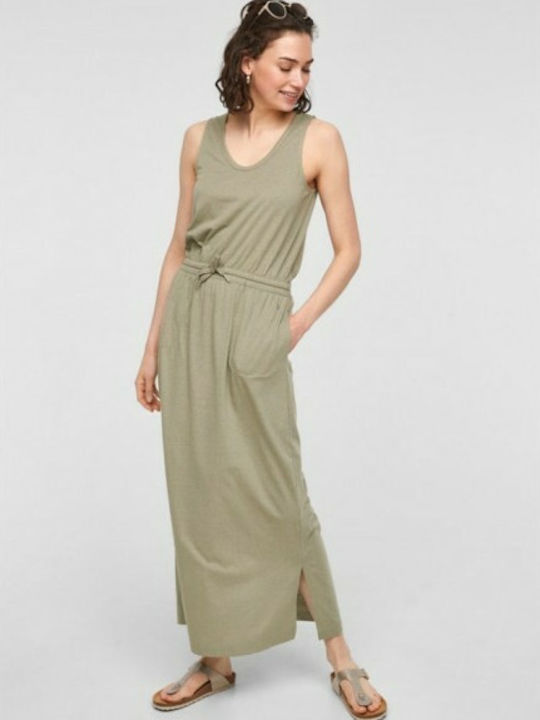 S.Oliver Summer Maxi Dress Khaki