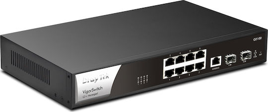 Draytek VigorSwitch G2100 Managed L2 Switch με 8 Θύρες Gigabit (1Gbps) Ethernet και 2 SFP Θύρες