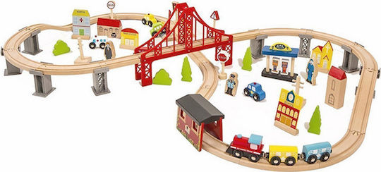 Eva Toys Set cu Trenuleț din Lemn pentru 3+ ani+ Ani
