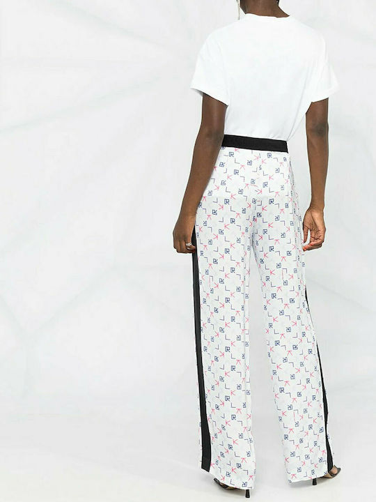 Karl Lagerfeld Women's High-waisted Fabric Trousers White 211W1000-P61