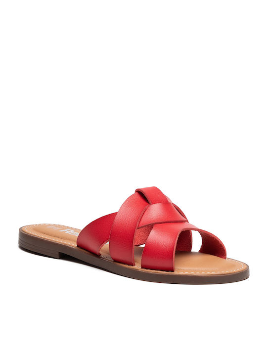 Refresh Damen Flache Sandalen in Rot Farbe