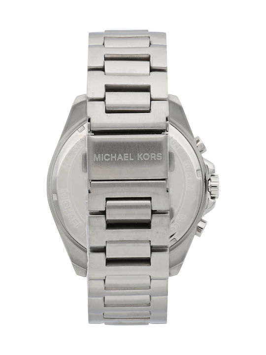 Michael Kors Brecken Men's Watch 45mm Chronograph Battery with Silver Metal Bracelet