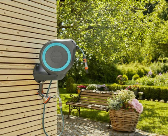 Gardena Rollup S Automatic Watering Wind Wall Mounted with Hose 15m S