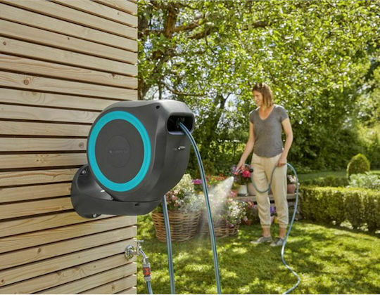Gardena Rollup S Automatic Watering Wind Wall Mounted with Hose 15m S