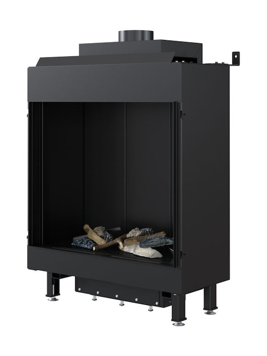 Kratki Leo 76 62 G20 Ενεργειακό Τζάκι Αερίου Αερόθερμο 8.6kW Ίσιο με Σταθερή Πόρτα