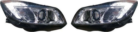 Carner Vordere Lichter für Opel Abzeichen TRU DRL Schwarz H7 mit Motor 08-12 2Stück