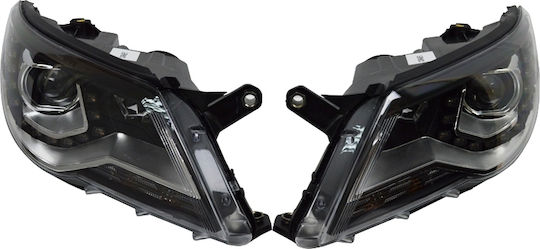 Carner Предни светлини LED за Volkswagen Тигуан Изглед на фейслифта mk1 R-line 2007-2011 2бр
