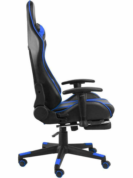vidaXL 20485 Gaming Chair with Adjustable Arms and Footrest Black / Blue